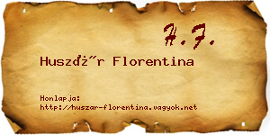 Huszár Florentina névjegykártya